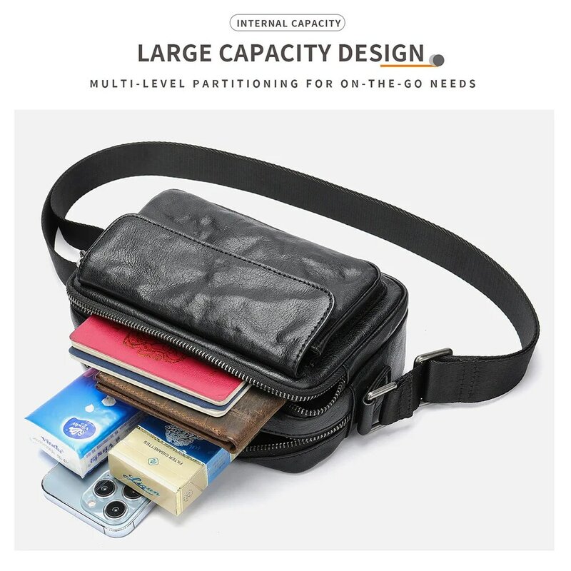 Кожаная сумка-мессенджер через плечо для мужчин, деловой мессенджер из воловьей кожи, дорожный офисный квадратный портфель в стиле преппи для Ipad, студентов