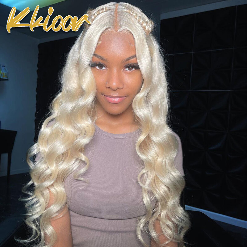 Yellow 13x6 Transparent Lace Frontal Wig Body Wave Human Hair Straight  Wigs Pre Plcuked 180% Density Brazilian Wigs  For Women