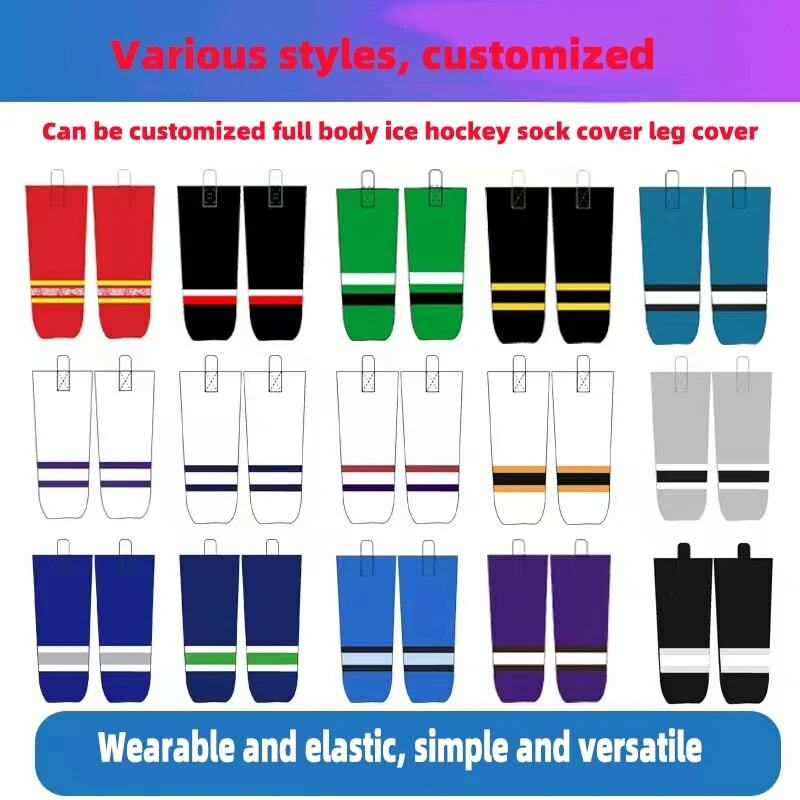 2023 New Training Ice Hockey Leg Guards Thick and Durable Ice Hockey Knee Guards Multi color Leg Guards Customizable