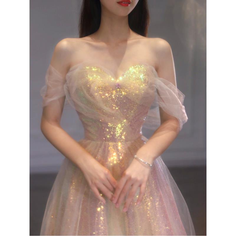 Sweety Girl Sparkling A Linha Prom Dresses Lantejoulas Tule Querida Pescoço Lace Up Concurso Vestido de Noite Homecoming Robe De Mariée