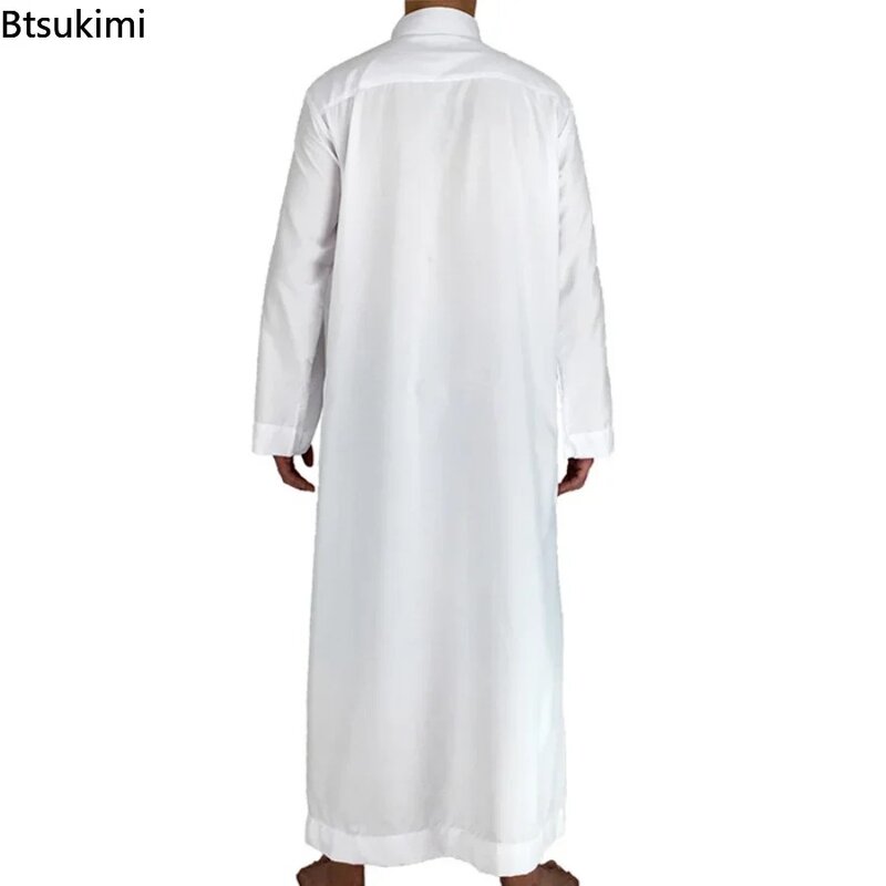 남성용 긴 소매 이슬람 의류, 사우디 아라비아, 파키스탄, 쿠르타 무슬림 의상, 이슬람 드레스, 카프탄 토브