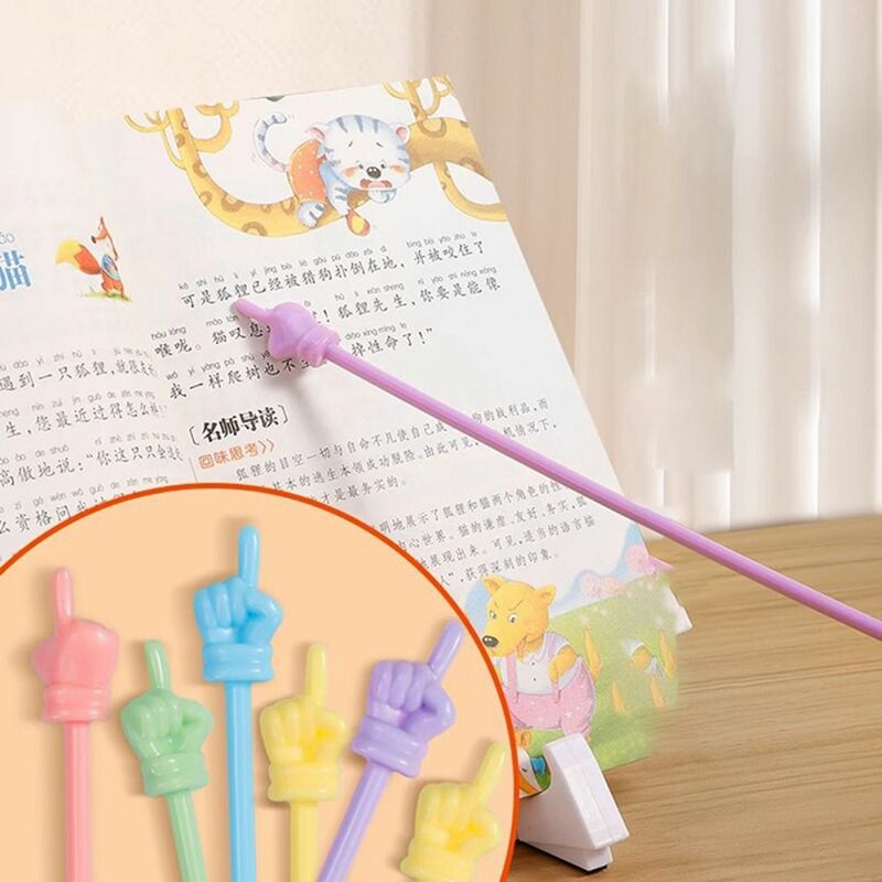 10Pcs/set Bendable Teaching Stick Smooth Colorful Hand Pointers Stick No Burrs Finger Reading Stick Preschool Teaching Tools