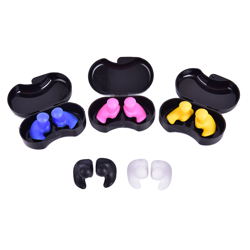 Tampões auriculares do silicone, impermeáveis, poeira-prova, para o mergulho, esportes aquáticos, acessórios da natação