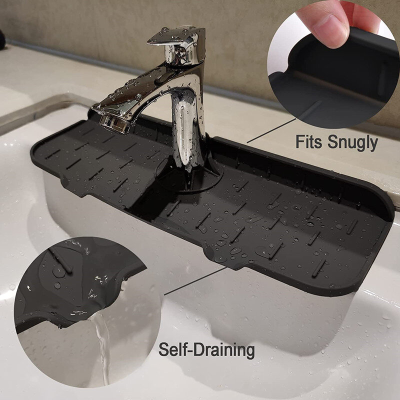 Cozinha Silicone Faucet Drain Mat, Flower Sink Splash Pad, Proteção da bancada do banheiro, Drenagem absorvente rápida da bandeja seca