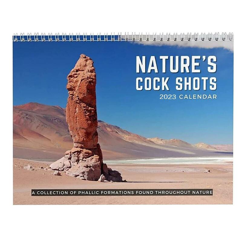 New Nature Cock Shots 2023 Calendar 2023 Natural Office Home Scenery forniture Wall Funny Calendar Gift Prank Christmas Sc F9M5