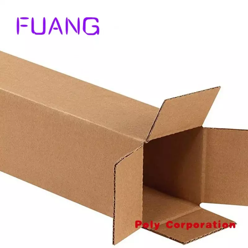 Caixas De Transporte De Papelão Personalizadas, caixas onduladas longas Caixa De Embalagem De Tubo De Fornecimento De Papel Para Pequenas Empresas