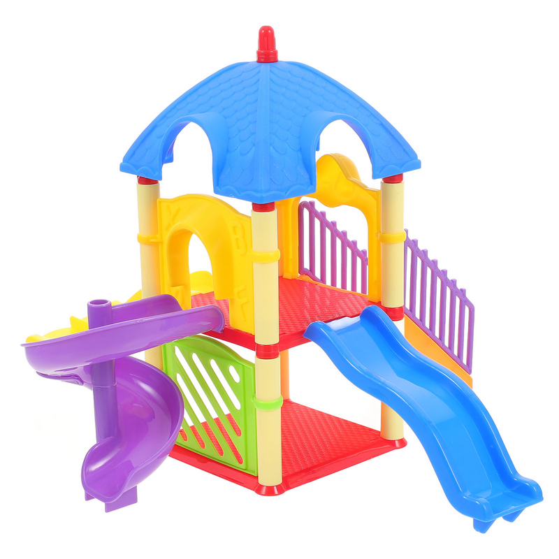 Slide Toys Girls Playground Decor Mini For Kids Props Dolls House Abs Child Sand Table Buildings