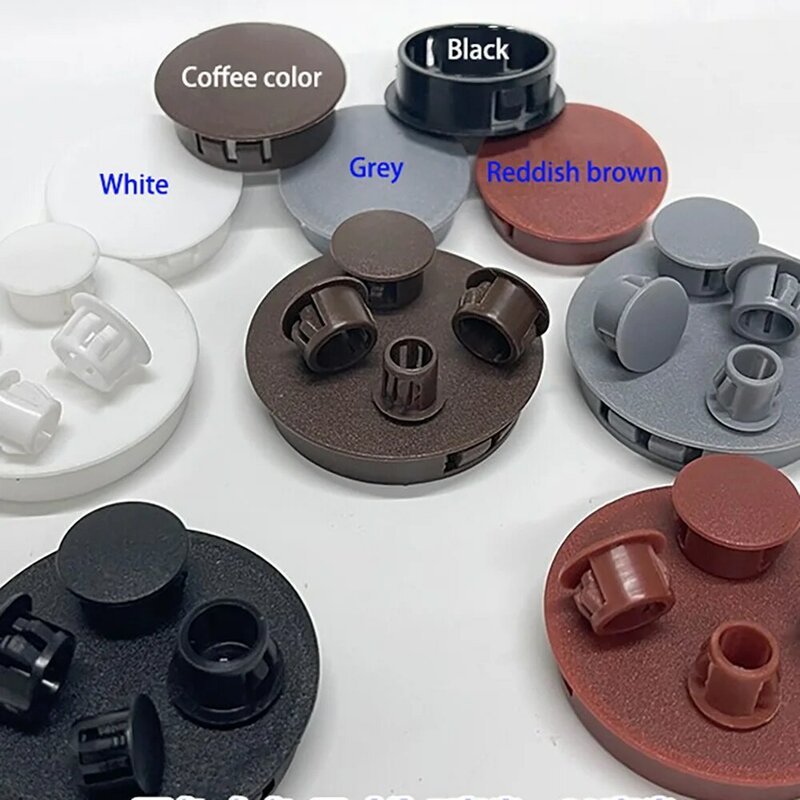 5/10/20pcs diameter 5-60mm Furniture Table Box Extra Hole Dust Caps Plugging 5 Color Nylon Hole Plug Plastic Round Snap-on Cover