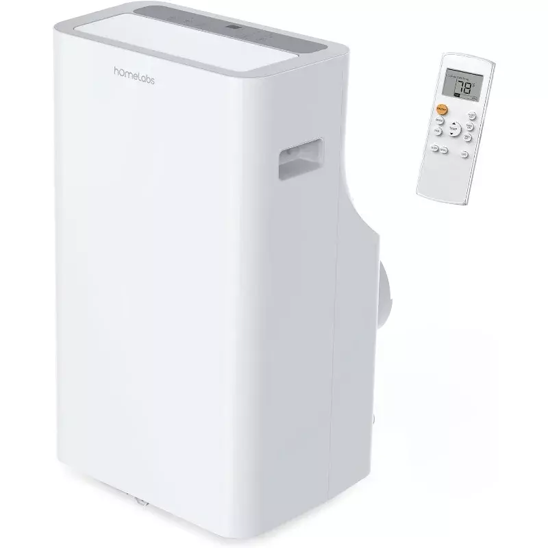 hOmelabs Portable Air Conditioner 12000 BTU - Cools Rooms up to 450 Sq. Ft. - Quiet AC Unit with Wheels, Washable Filter