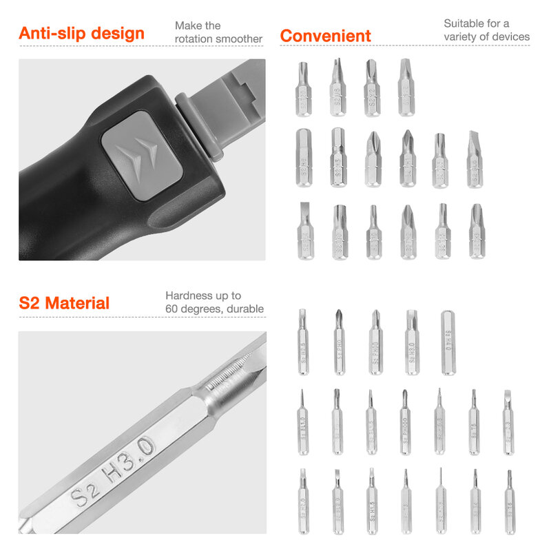 Set di cacciaviti multifunzione professionali ValueMax per punte magnetiche per Iphone Mini Set di cacciaviti di precisione per utensili manuali Re