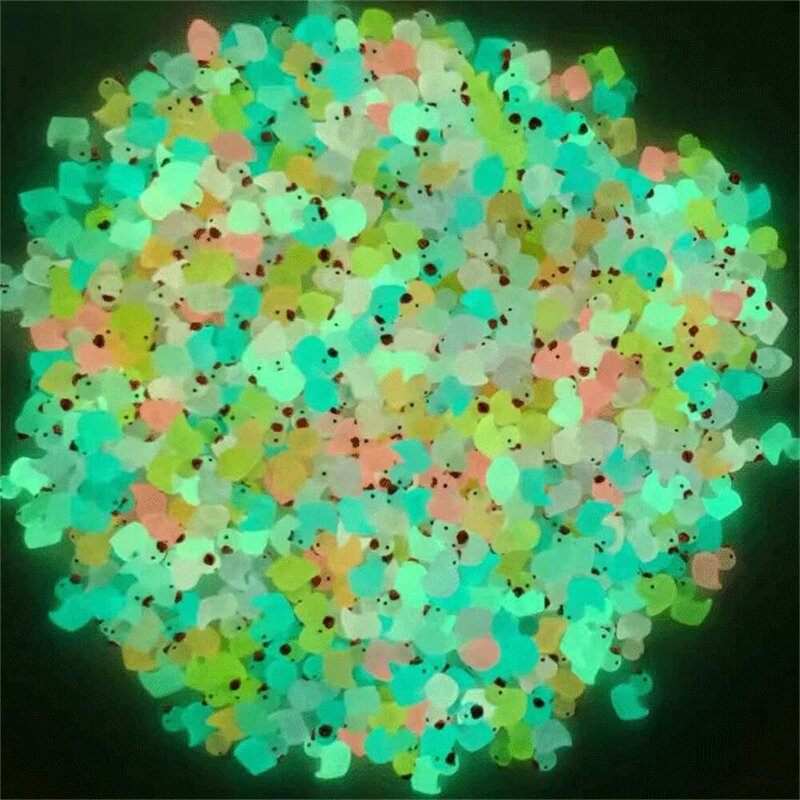 50 Stück leuchtende Mini-Gummi enten Moos Mikro landschaft Miniatur Enten figuren Fee Garten zubehör Wohnkultur Geschenk füller