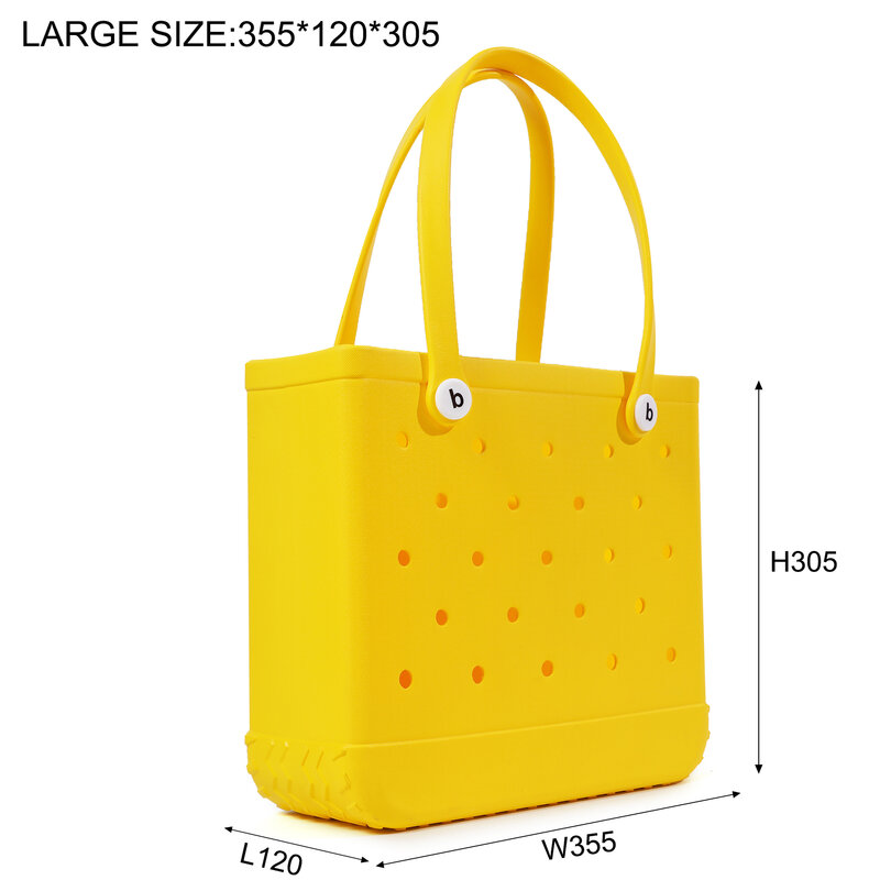 EVA Beach Bogg Bag Waterproof Large Tote Shoulder Handbag Ladies Large Capacity Handbag Fashion Women Beach Tote Bogg Bag