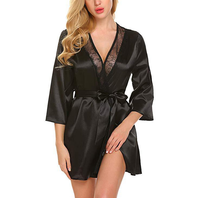 New Collection Women's Satin Robes for Summer Soft & Comfy Fabric Ideal for Lounging at Home or at the Beach S XL