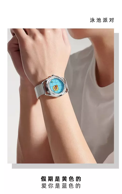 Jam tangan kuarsa kreatif baru 2023 tren seni Niche jam tangan modis pelajar pria dan wanita kepribadian gaya Ins