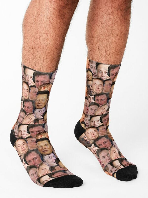 Chaussettes Elon Musk Collage pour hommes et femmes, bas de compression avec impression, chaussettes de luxe