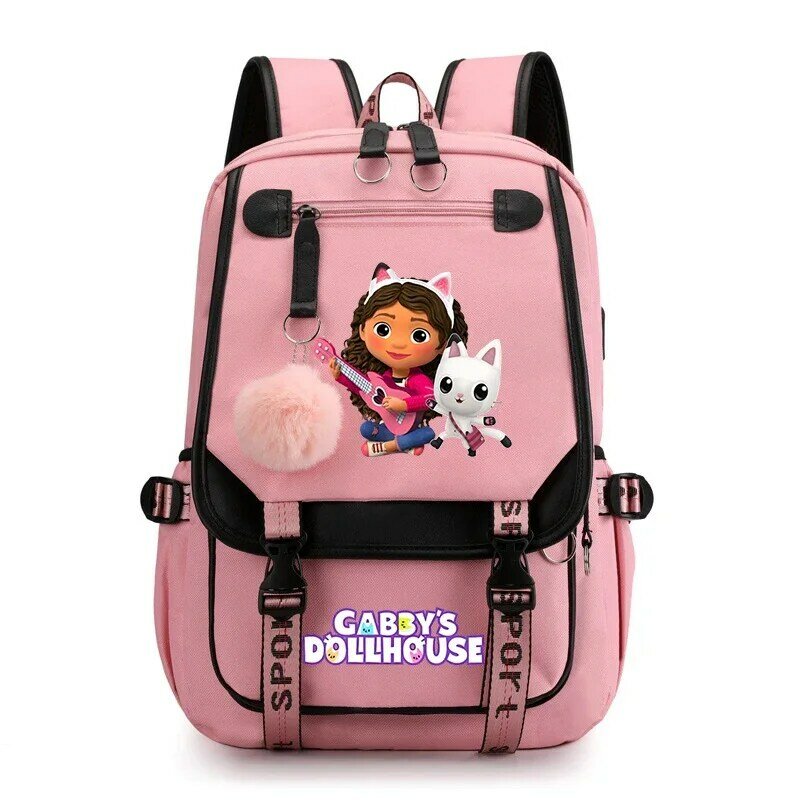 Gabby's Dollhouse Backpacks Kids Cartoon School Bags Cute Girls Gabby Cats Bookbag Women Fashion Backpack Travel Laptop Rucksack