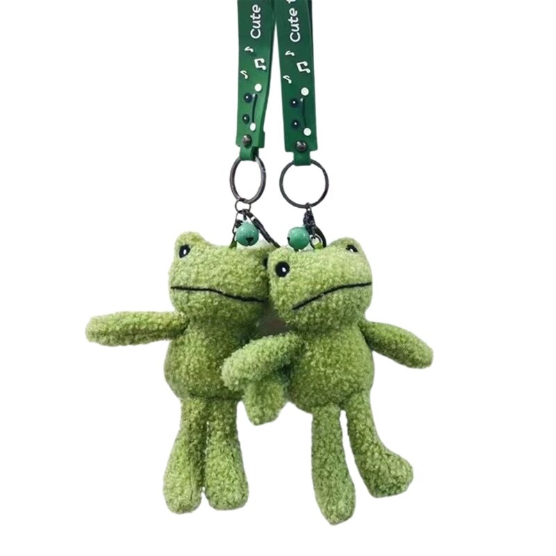 U75A Unique Plush Keychain for Frog for Key Ring Toy Gift school Reward for Kids Back