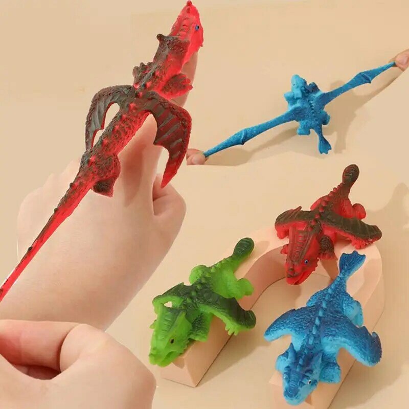 Slingshot Animals Finger Toys Funny Finger Slingshot Flick Flying Dinosaur Mini Slingshot Toy per bambini natale invecchiato 3