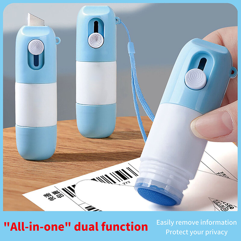 Thermal Paper Correction Fluid With Unboxing Knife Portable Durable Thermal Paper Data Identity Protection Fluid Eraser