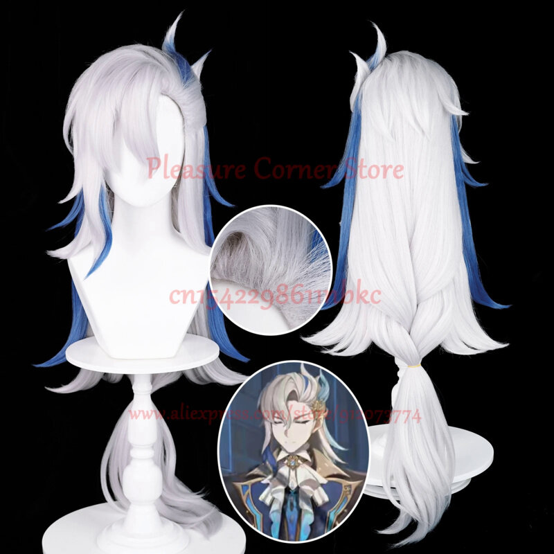 Neuvillette Cosplay Wig SSS Grade Quality Heat Resistant Wigs Game Genshin impact Neuvillette Wig Cosplay Prop