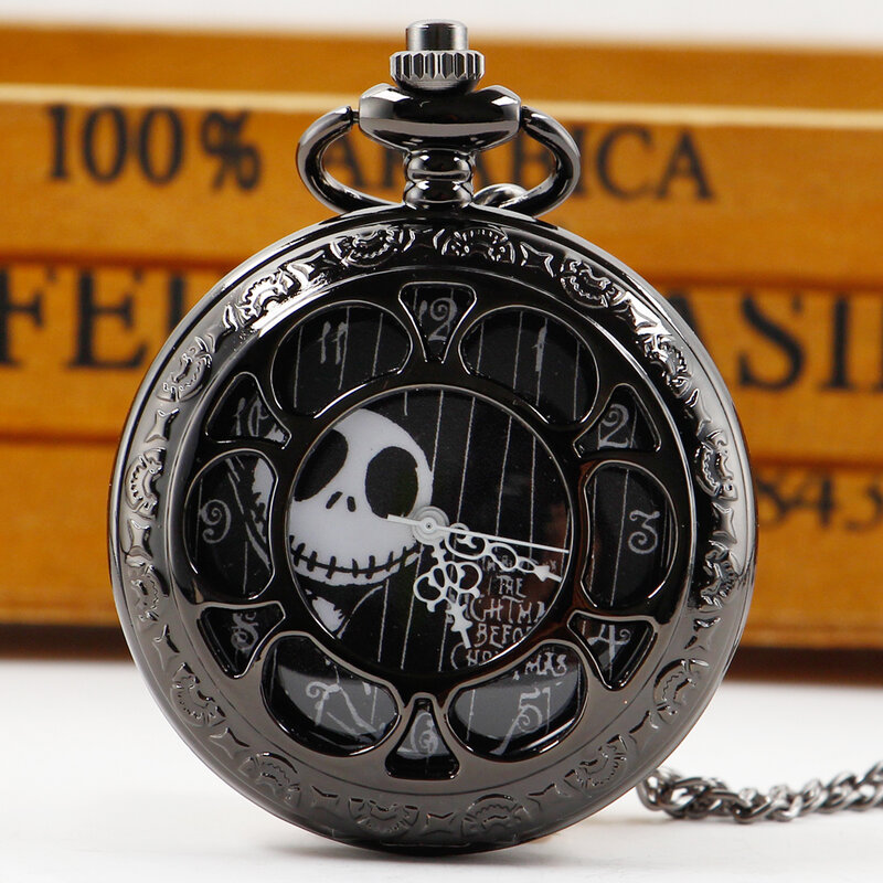 Sprzedaż klasyczny kwarcowy zegarek kieszonkowy naszyjnik dla dzieci mężczyzn i kobiet boże narodzenie prezent na Halloween CF1240 reloj de bolsillo