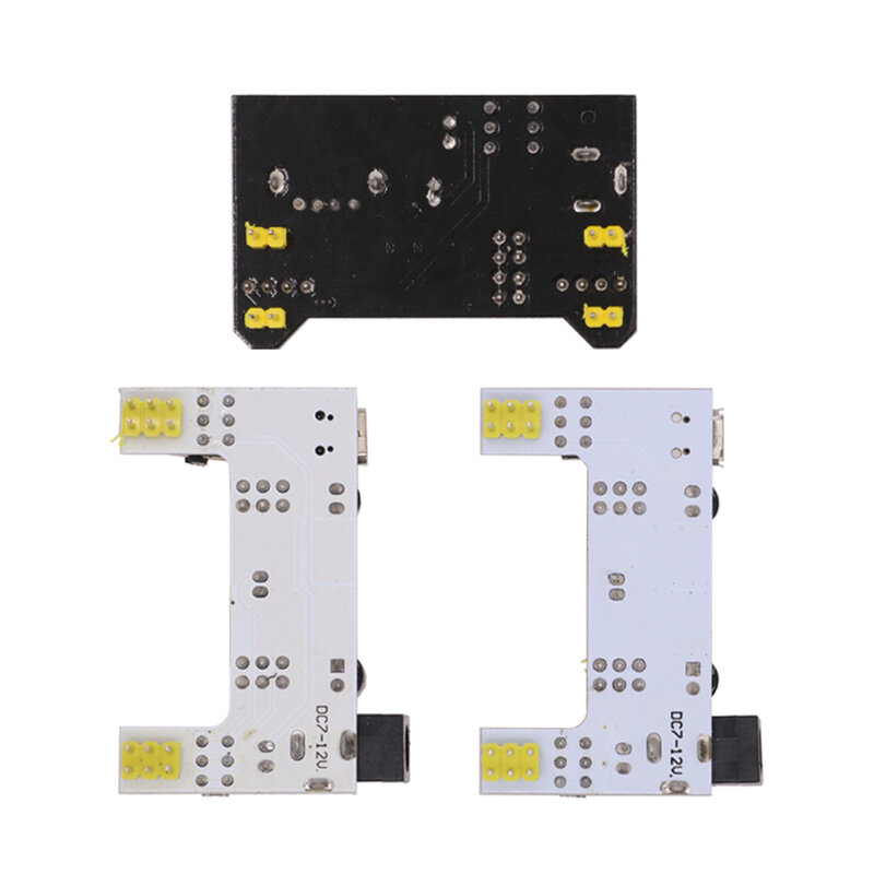 Mini placa de ensaio mb102 módulo de fonte de alimentação com micro usb para arduino kit diy dc branco placa de 2 canais 7-12v