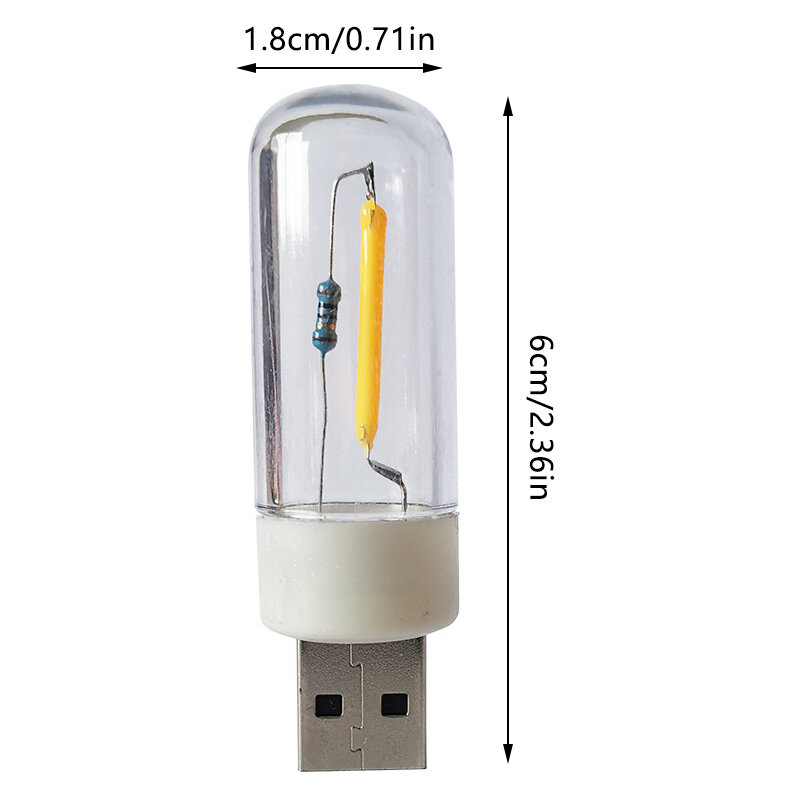 1Pc 5V Night Light USB LED Camping Lamp Filament Portable Lighting USB LED Lamp Charging Treasure Notebook Mobile Power Bulb