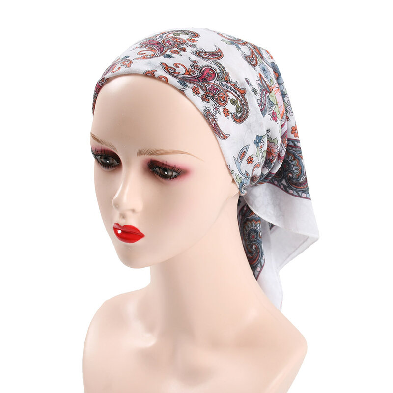 70*70cm Square Scarf for Women Design Hijab Headband Muslim Headscarf Bandana Summer Shawl Wraps Foulard Echarpe