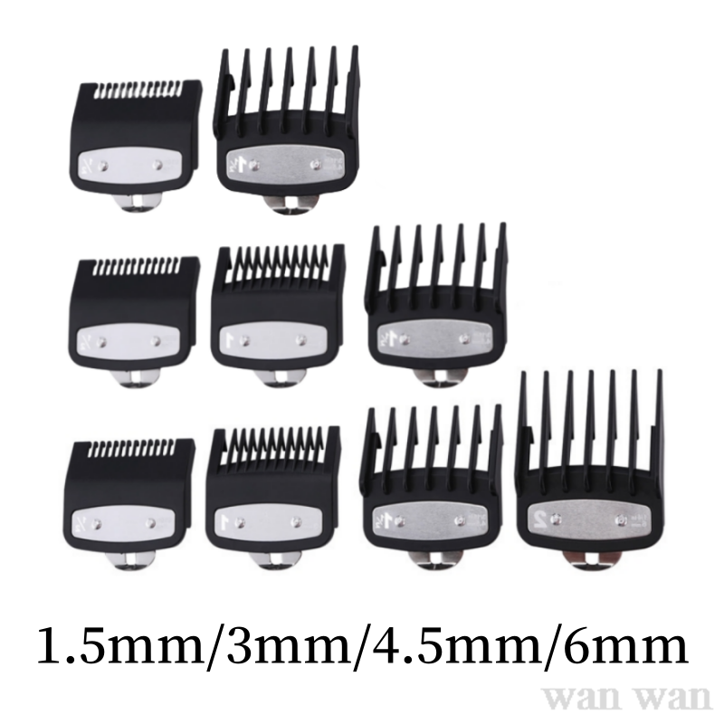 1.5mm 3mm 4.5mm 6mm sisir batas untuk Wahl alat pemotong rambut elektrik penjaga Barber Shop sisir pemandu pemotong profesional Y0731