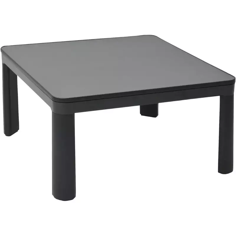 Kotatsu-mesa de centro informal para salón, mueble de salón, mesas de centro para sala de estar, sillas laterales, color negro ESK-751(B), 75cm cuadrados