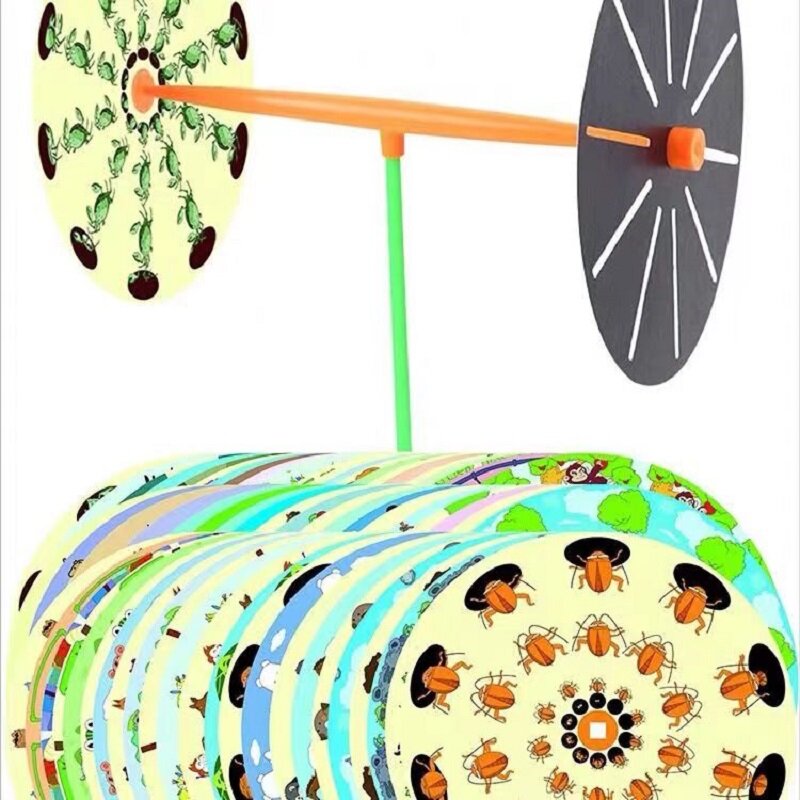 Dampf Phenakistoskop Spiegel Animation Set frühes Lernspiel zeug für Kinder Wissenschaft visuelle Persistenz Experiment pädagogische Labor Kit