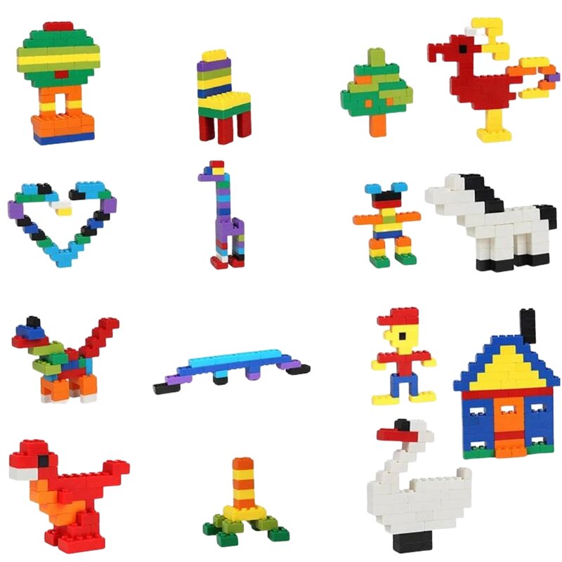 120 Stück Bausteine Bulk Lot Pack sortiert nach Farbe Ziegel Block platte Spielzeug kleine Partikel Bulk-kompatible Legoeds
