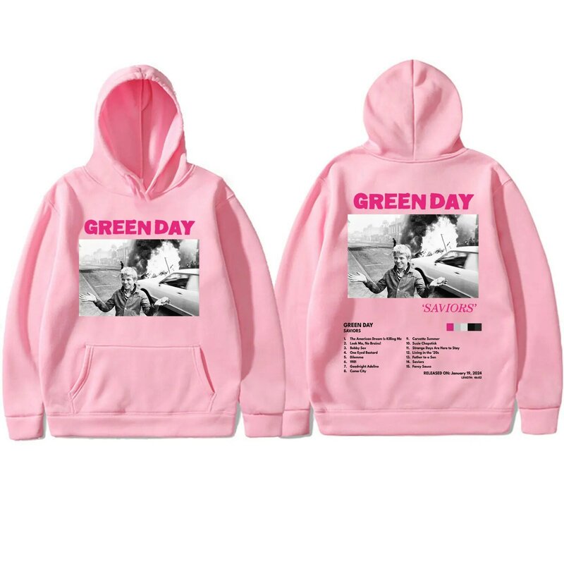 2024 Rock Band Green Day Music Album Cover Print Hoodie Men's Women's Fashion Trend Vintage Sweatshirts Casual Comfort Pullovers