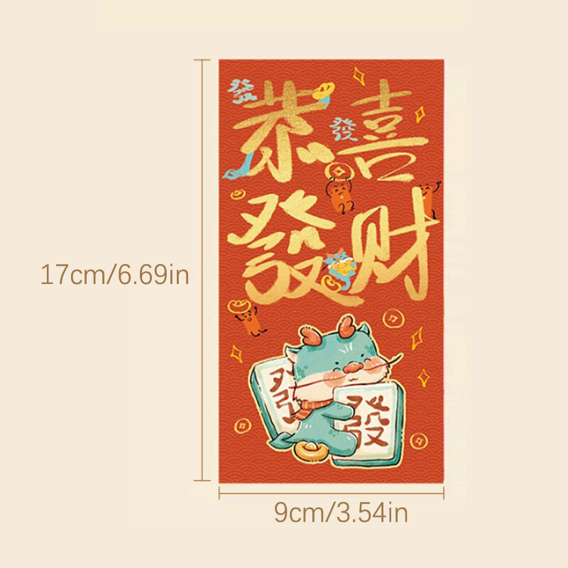 1/6 stücke chinesische rote Umschläge Hongbao Geschenk verpackungs tasche Glücks geld Taschen für Neujahr 2024 Frühlings fest Dekoration