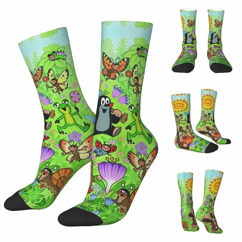 Уютные носки унисекс с 3D принтом, интересные носки в стиле хип-хоп Krtek, четыре сезона