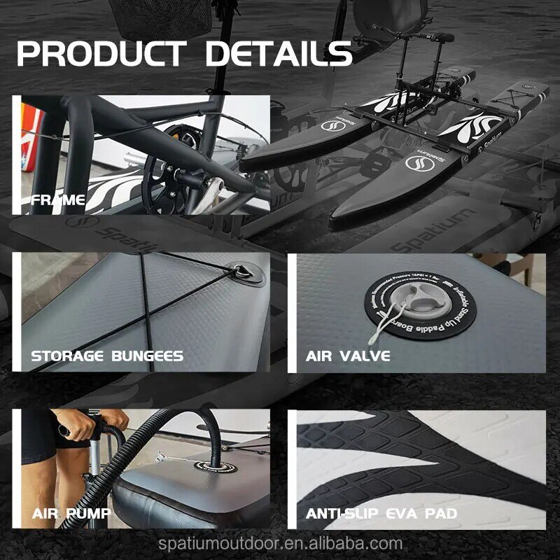 Космический новый дизайн, надувной одноводный велосипед, Педальная лодка, плавающий велосипед для продажи