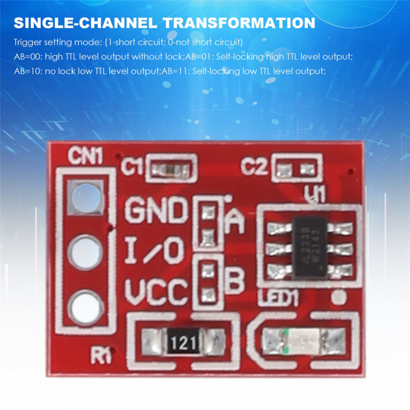 Botón Táctil Modular autoblocante, interruptor capacitivo, transformación de un solo canal, 50 piezas, Ttp223