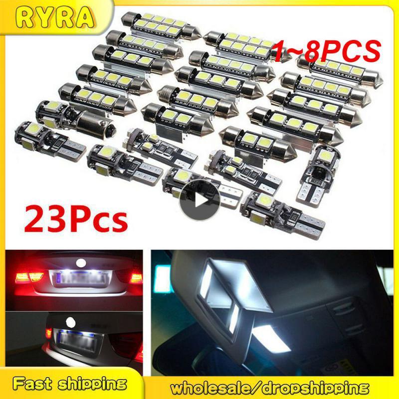 자동차 LED 인테리어 조명 램프 전구 키트, DC 12V, X5 E53 2000-2006 6000K 화이트, 130Lm/blub 재생 및 플러그, 1-8 개 세트