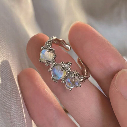 Anel ajustável de prata esterlina 925 para mulheres, anel aberto de dedo simples para vintage, alergia para festa, presente de aniversário