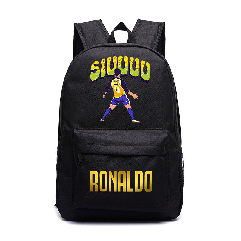 Ronaldo-mochila escolar com estampa para crianças, bolsa casual para viagens ao ar livre