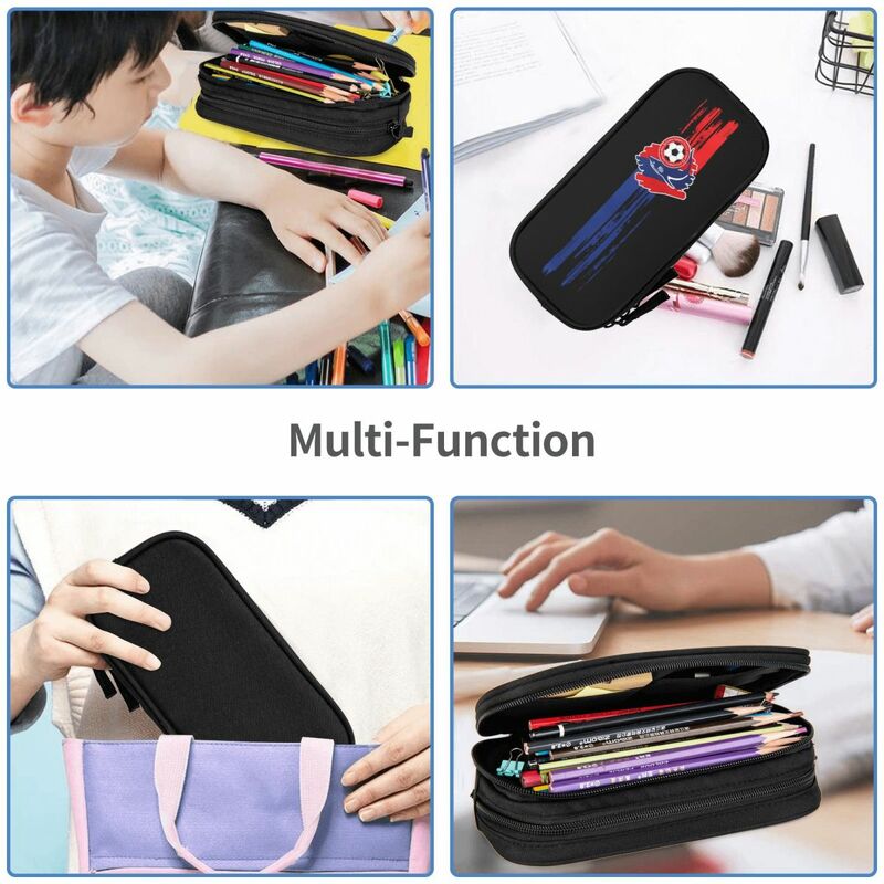 Hapoel Haifa Big Capacity Pencil Pen Case Stationery Bag Pouch Holder Box Organizer for Teens Girls Adults Student