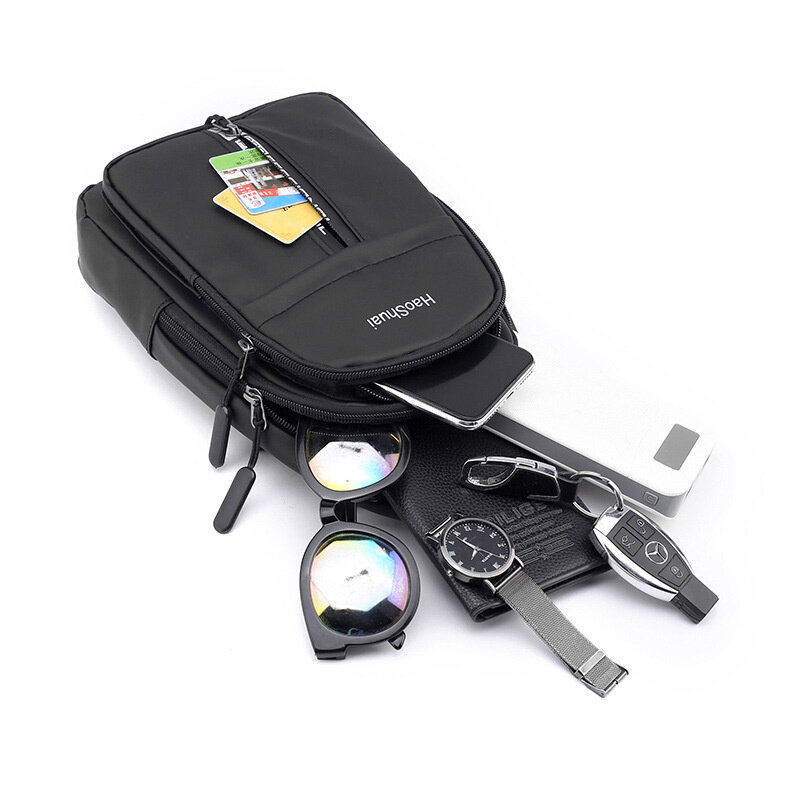 새로운 야외 스포츠 방수 휴대 전화 레저 메신저 가방 남성용, 레저 여행 숄더백 신상