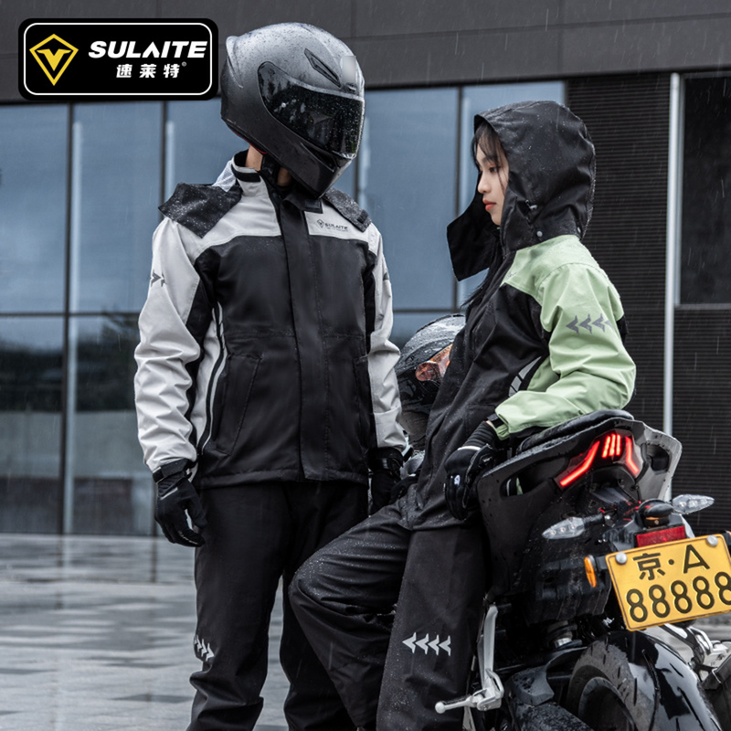 Мотоциклетный дождевик для мужчин и женщин, водонепроницаемый дождевик для мотоциклистов 100%, мотоциклетный дождевик, пальто, куртка, брюки, Байкерский дождевик