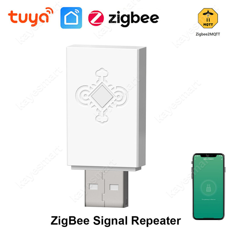Repetidor de sinal Tuya ZigBee, USB, amplificador, extensor, gateway, dispositivos domésticos inteligentes, automação inteligente para vida inteligente, MQTT