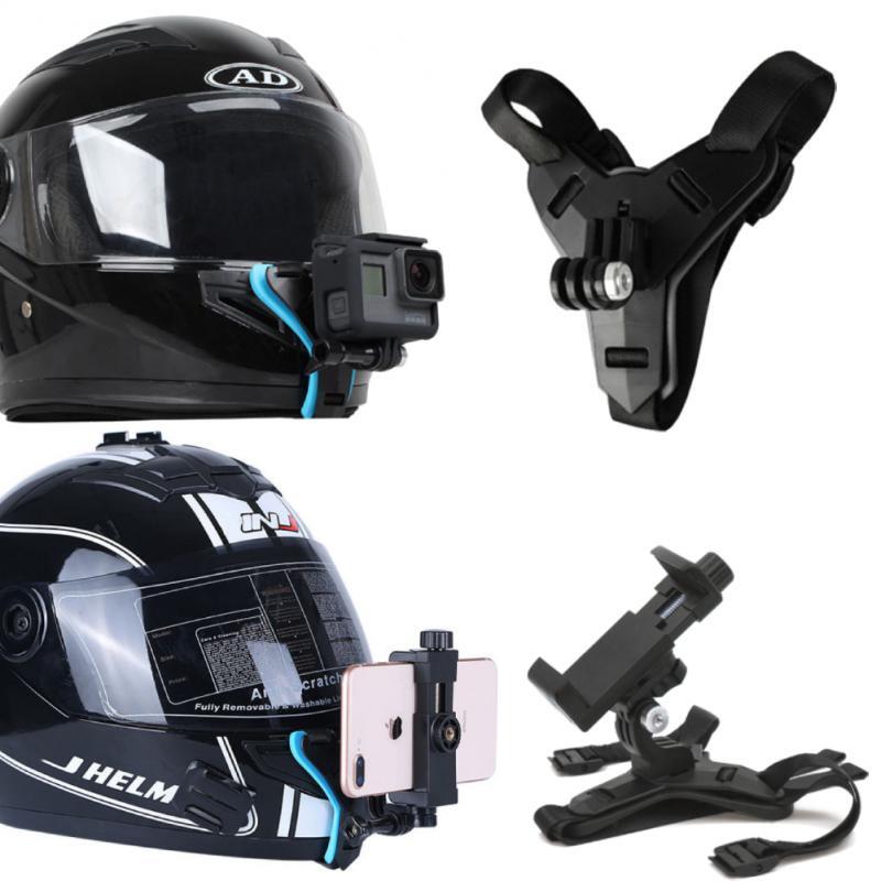 Motorhelm Sport Camera Beugel Helm Mobiele Telefoon Houder Voor Go Pro Xinjiang Osmo Camera Basis Motorfiets Accessoires