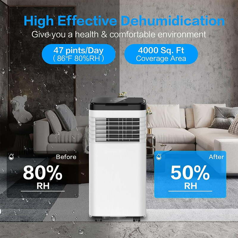8,000 BTU tragbare Klimaanlage mit Comfort Sense Fernbedienung und Fenster Kit, weiß, 1 br328k | USA | neu