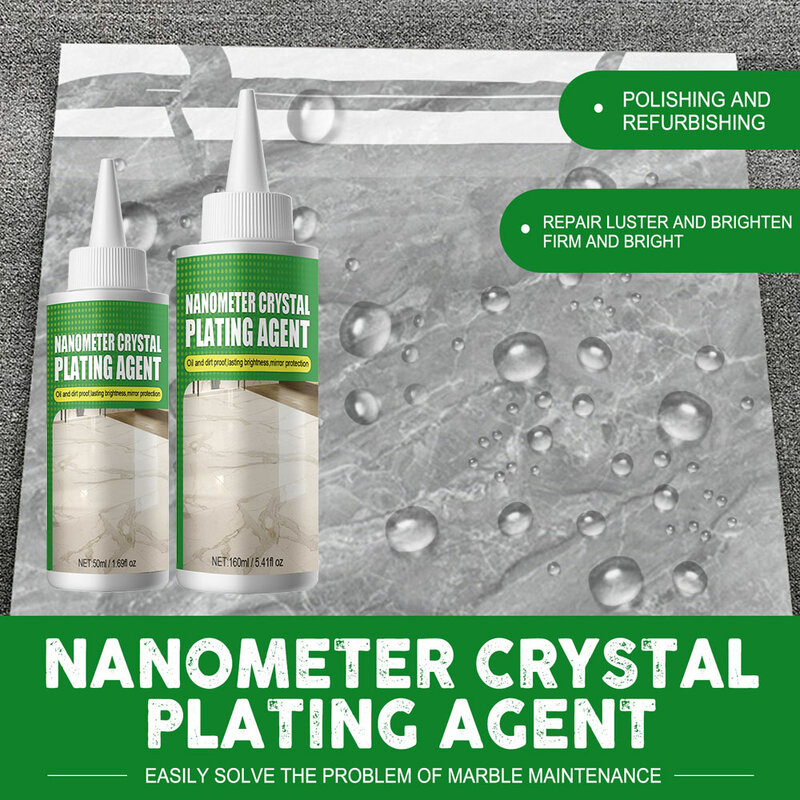 Agente de recubrimiento de cristal Nano de piedra, agente de revestimiento de mármol, antiarañazos, hidrofóbico, aerosol de revestimiento para el hogar, 50ML