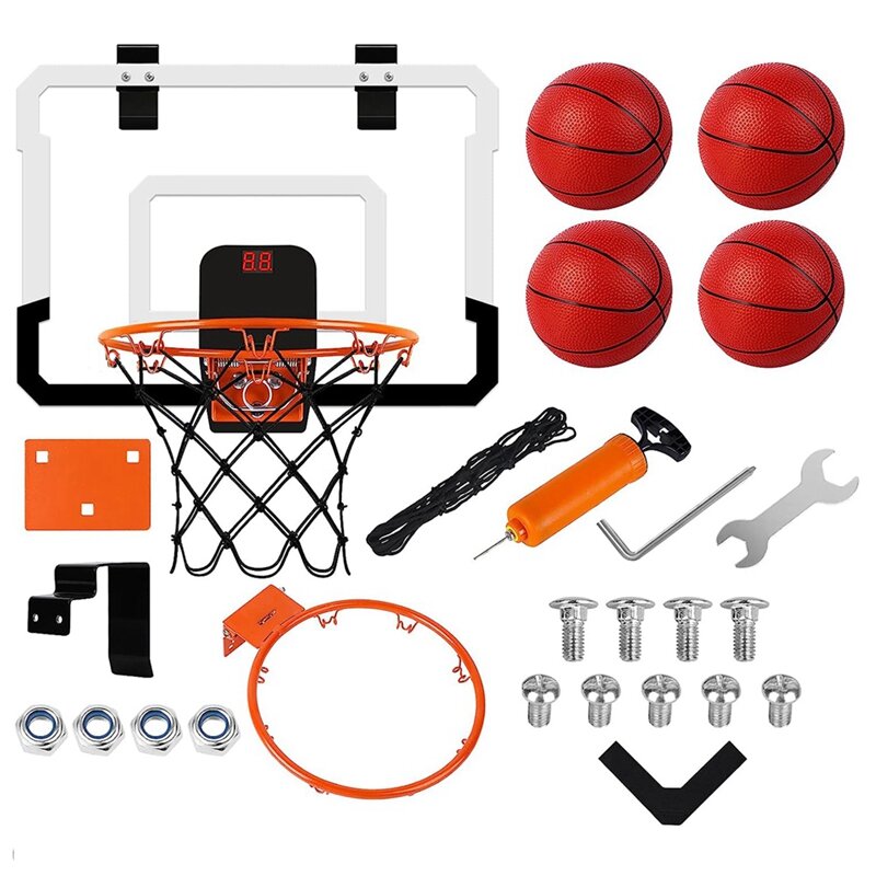 Indoor-Mini-Basketball korb mit elektronischer Anzeigetafel-für Tür & Wand Büroraum Score Basketball korb für Jugendliche, Erwachsene