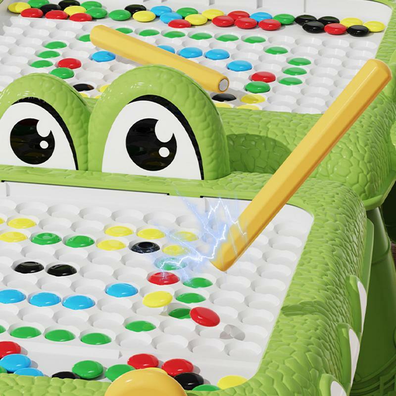 Magnetic Writing Board Kid's Drawing Crocodile Doodle Board Pen Holding Training Montessori Toy For Home School Travel And