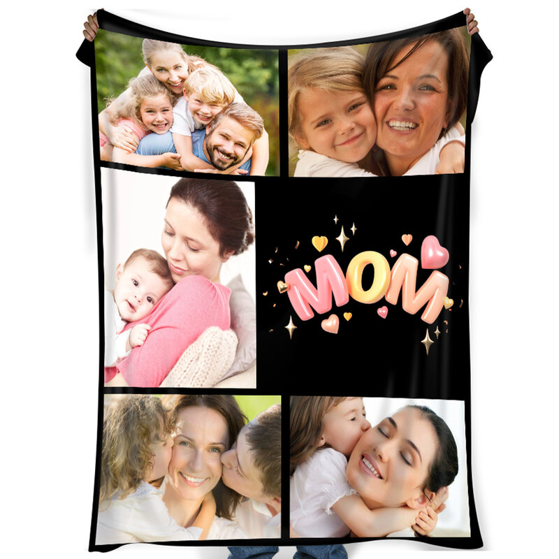 هدية شخصية للأم ، بطانية مخصصة ، صورة مخصصة للأصدقاء الإناث ، هدية الزوج والزوجة